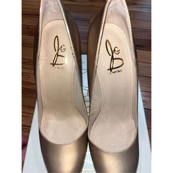 JOAN & DAVID LT TAUP Danicolette Patent Leather Stiletto Pump Shoes Heels Size 1 - Picture 5 of 10